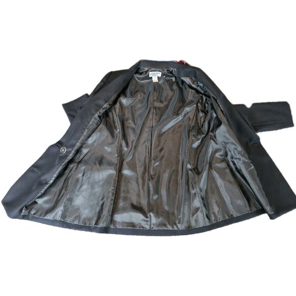 PENDLETON Vintage Double Breasted Blazer Jacket 100% Virgin Wool Black Career - Picture 9 of 13